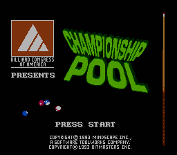 Championship Pool screenshot 3 for NES